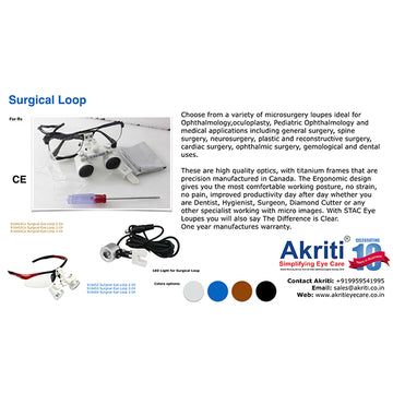 Surgical Loop 3.0X With Spectacle Correction