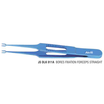 Bores Corneal Fixation Forceps, Straight