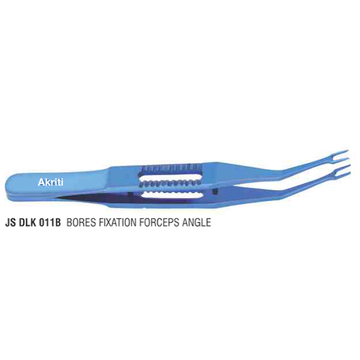 Bores Corneal Fixation Forceps, Angle