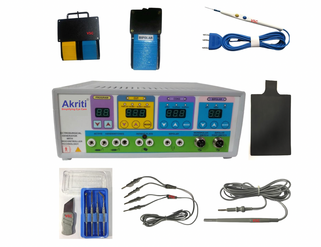Electrosurgical Generator Digital Cautery Machine 400 Watt Electrocautery Unit RF, Monopolar and Bipolar Modes Surgical Diathermy Machine For Surgery