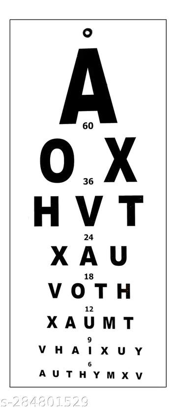 Snellen Vision Chart 6 meter "A"