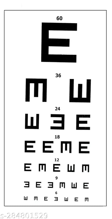 Snellen Vision Chart 6 meter "E"