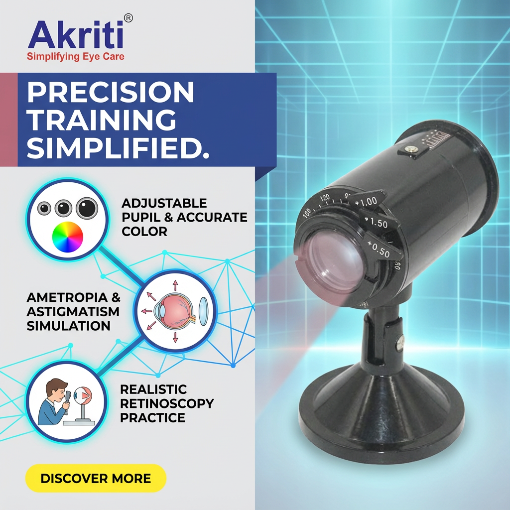 Optical Retinoscope Schematic Refraction Eye Model Practice training e ...