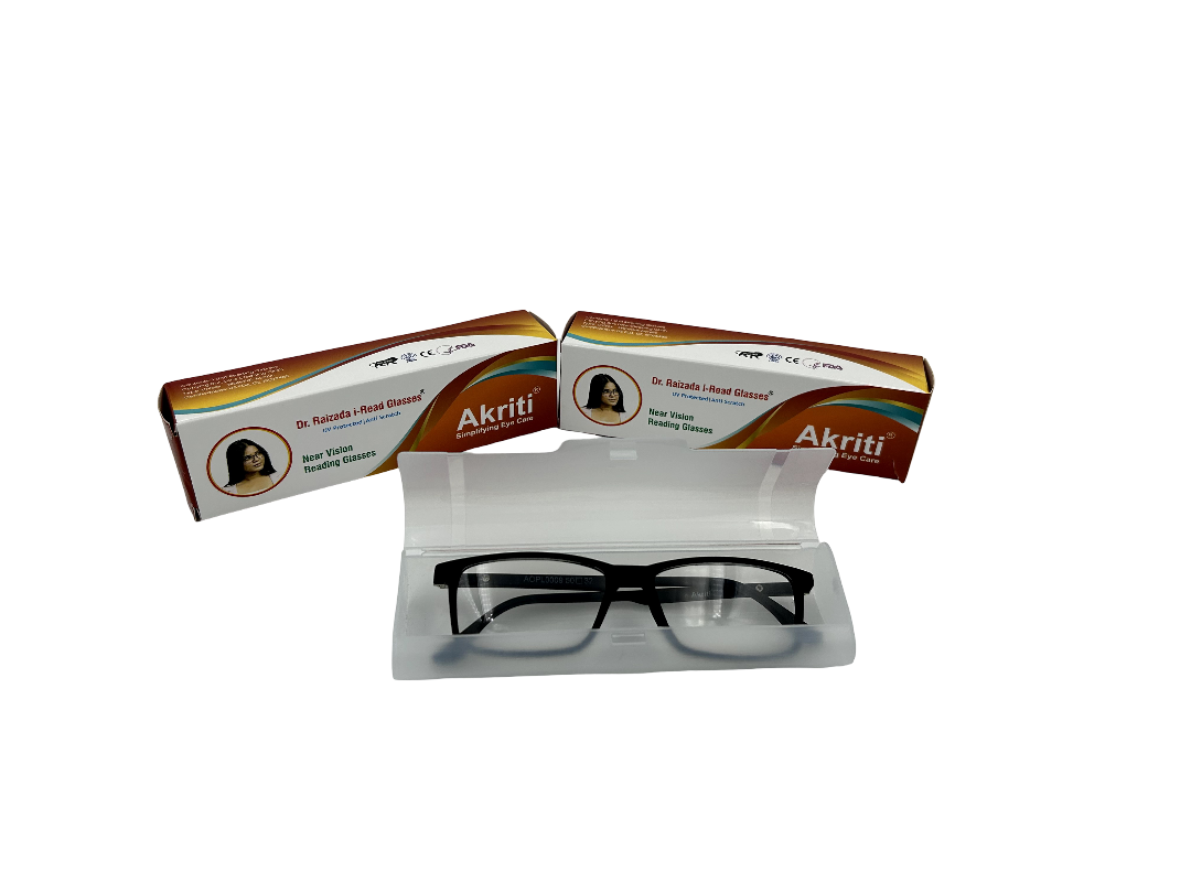 Plano Bi-Focal Near Vision Reading Glass +1.00D  Pk/300