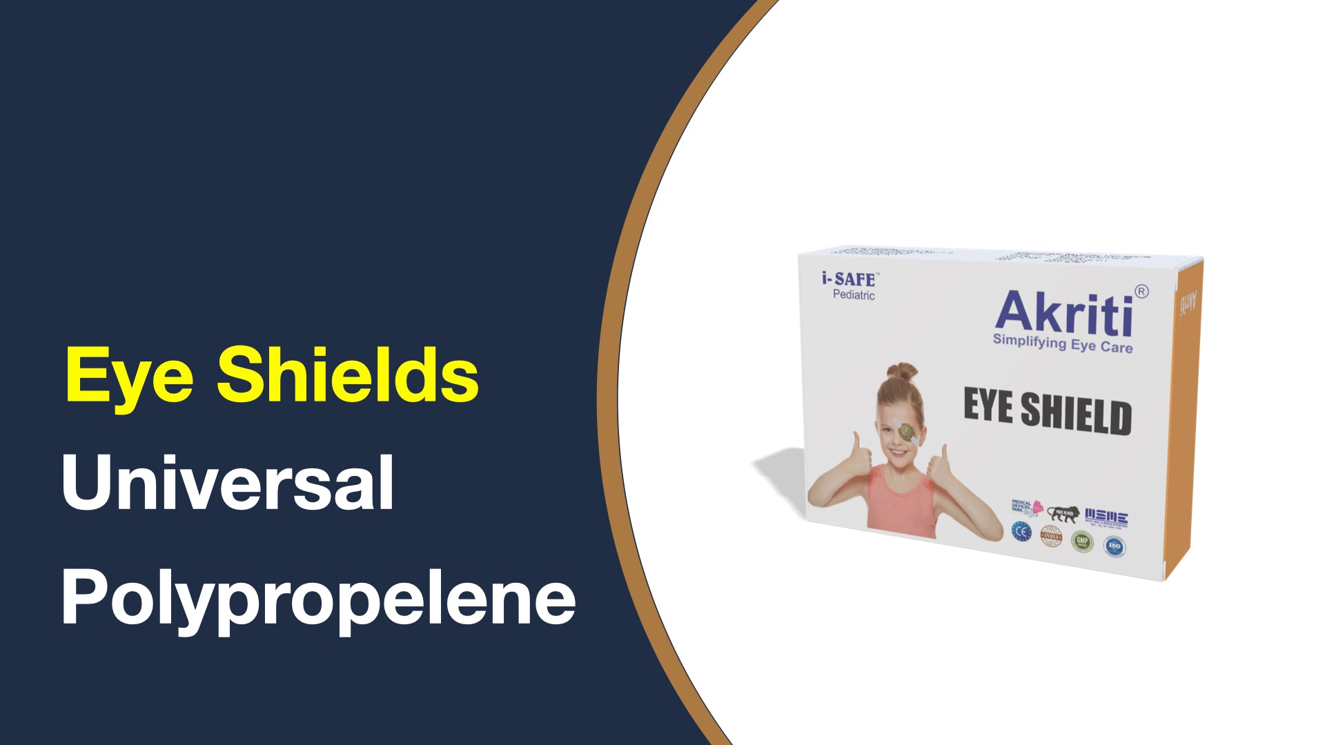 Eye Shields Universal Pediatric  Pk/100 Polycarbonate Unsterile
