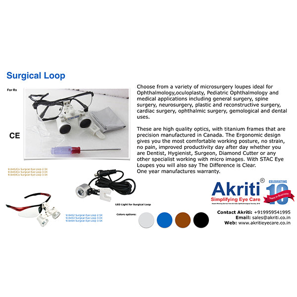 Surgical Loop 3.0X With Spectacle Correction – Akriti