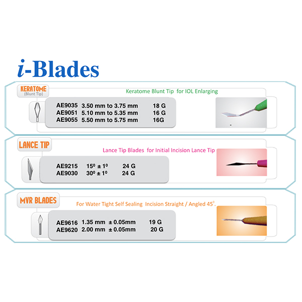 i-Blades Keratome Sharp Tip, 24G /pk/10