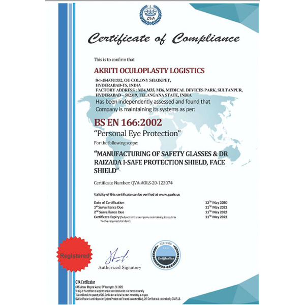Dr Raizada i-SAFE Protection Shield for Autorefractometer, Autorefractometer-Keratometer