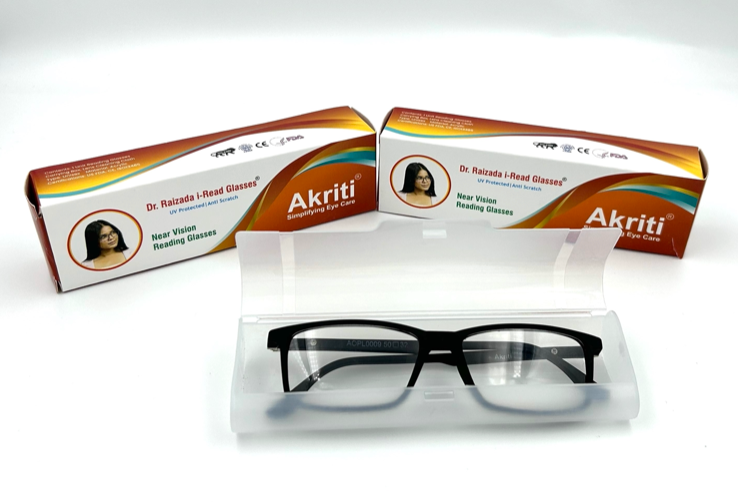 Plano Bi-Focal Near Vision Reading Glass +1.00D  Pk/300
