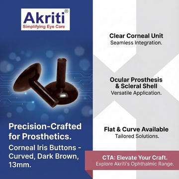 Corneal Iris Buttons Curved Medium Brown 12mm pk/10
